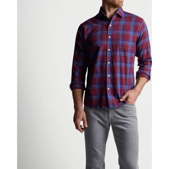 NWT $148 Peter Millar Fitzwilliam Autumn Soft Cotton Sport Shirt M MF22W20USL - Picture 3 of 3